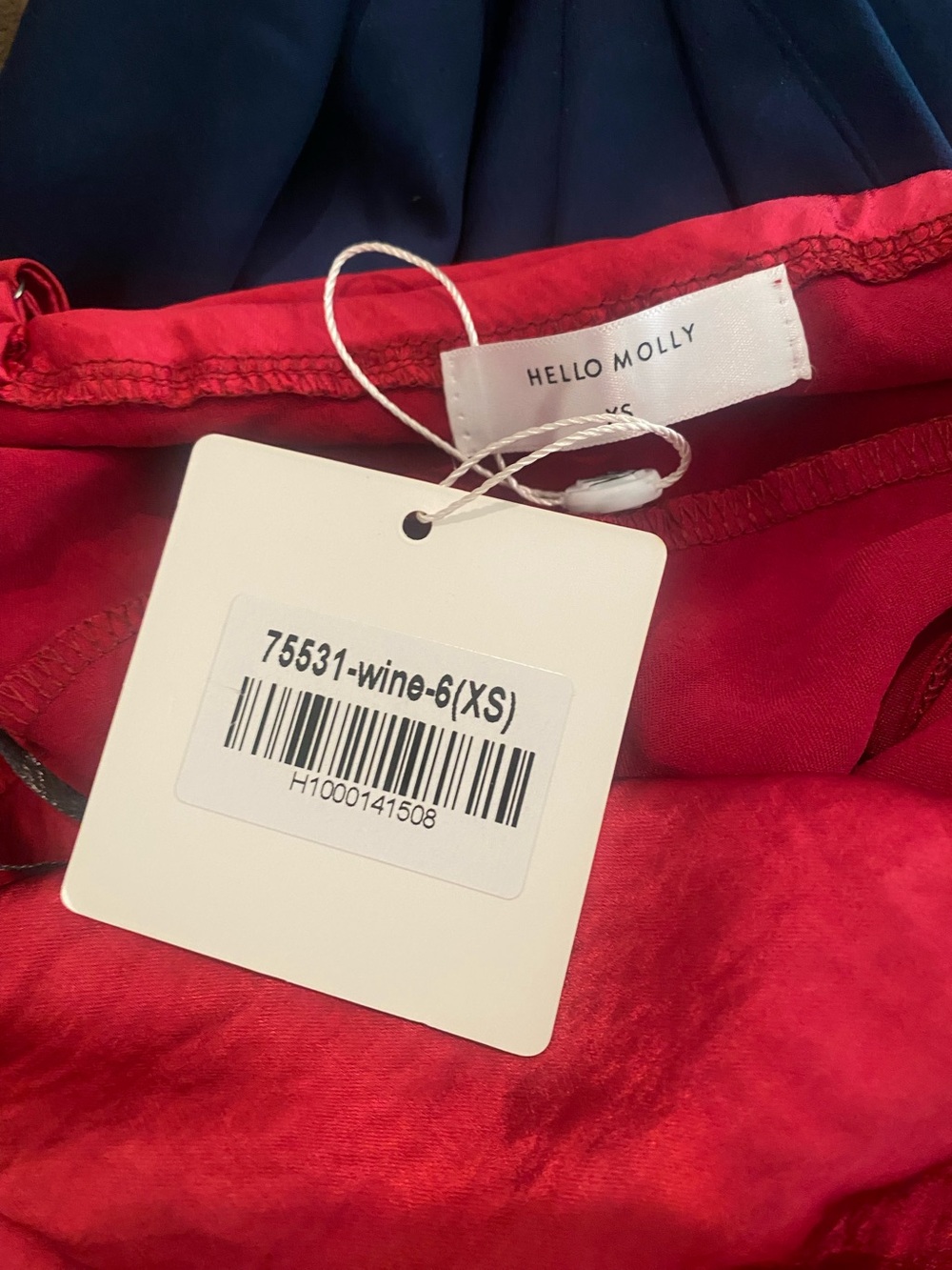 Hello Molly Wine Red Satin Slip Dress NWT - Picture 10 of 12
